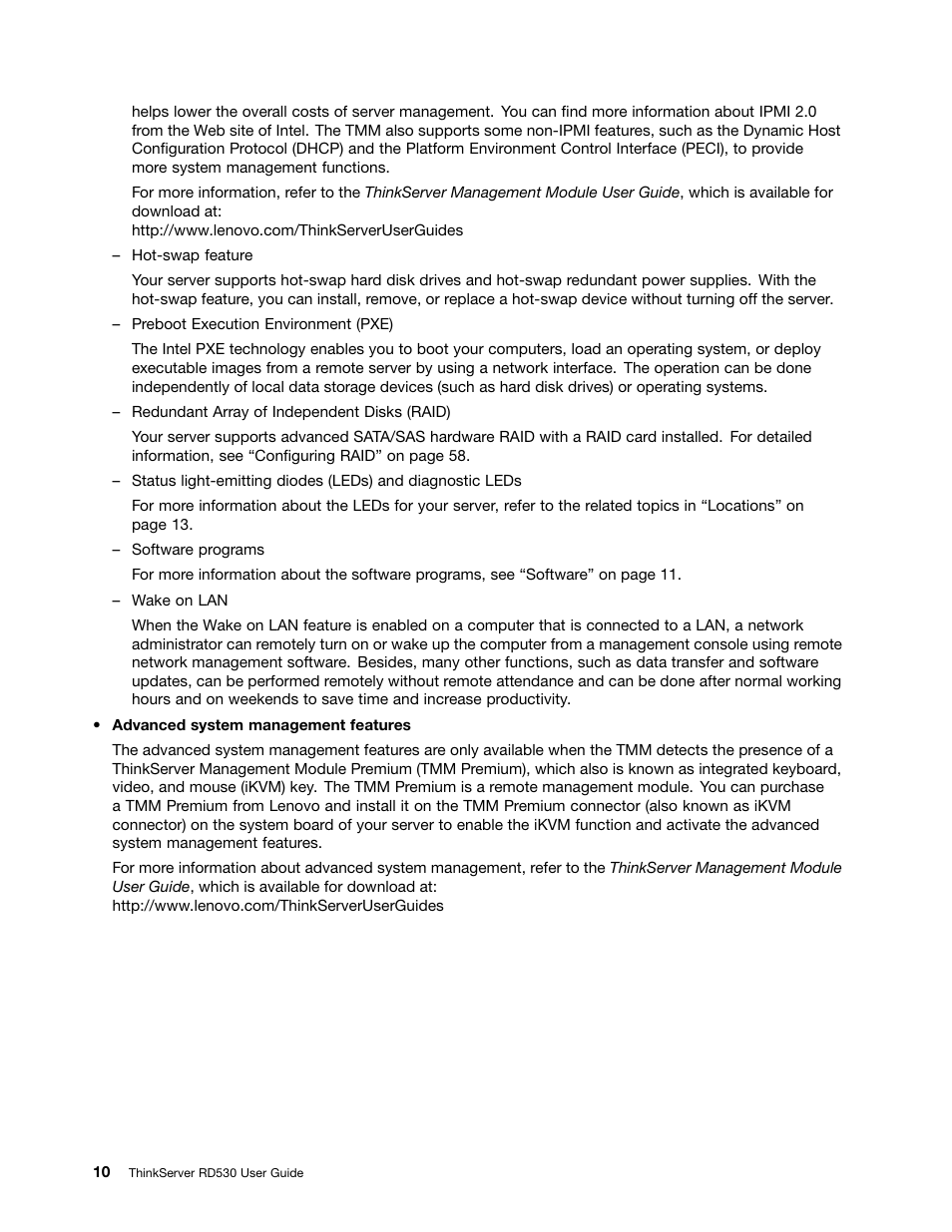 Lenovo ThinkServer RD530 User Manual | Page 22 / 174