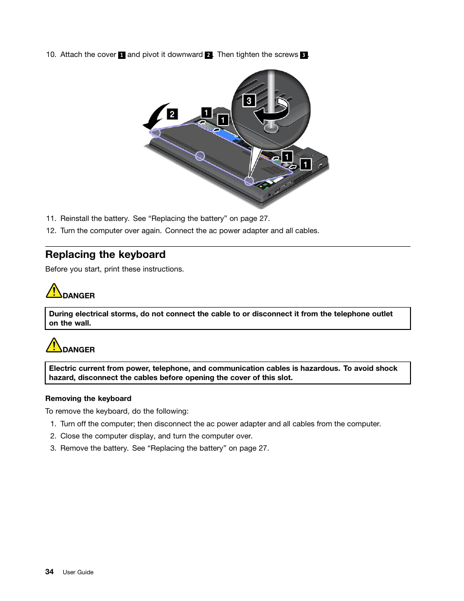 Replacing the keyboard | Lenovo ThinkPad X131e Chromebook User Manual | Page 48 / 80