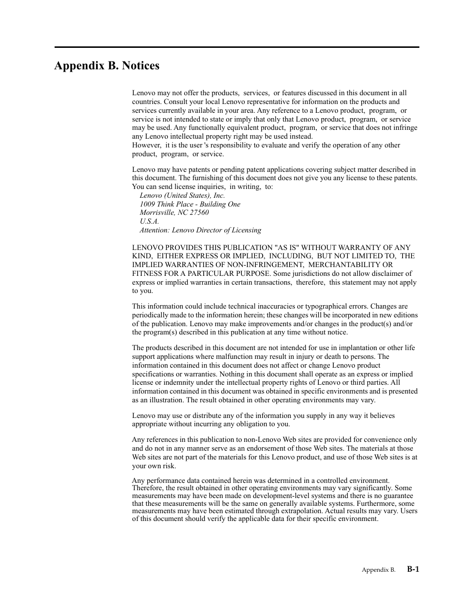 Appendix b. notices | Lenovo ThinkVision LT2934z 29-inch Panorama AH-IPS WLED Backlit LCD VoIP Professional Monitor User Manual | Page 45 / 46