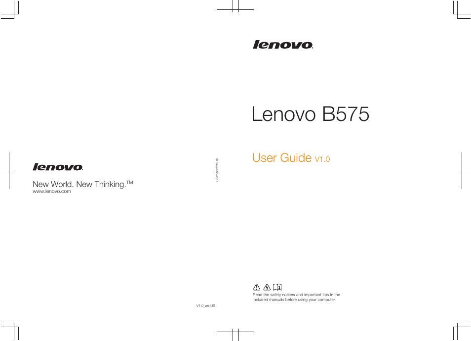 Lenovo b575, User guide | Lenovo B575 Notebook User Manual | Page 41 / 41