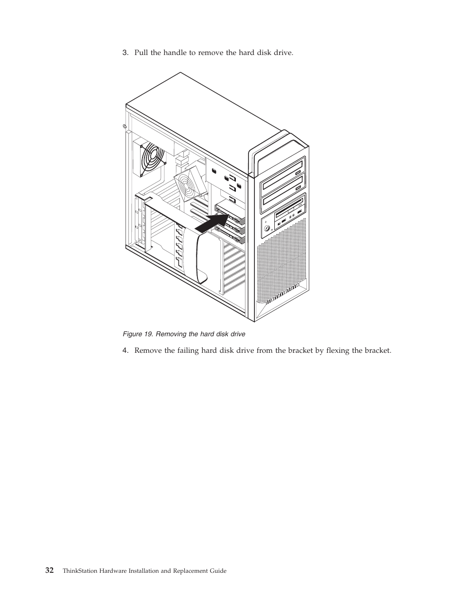 Removing, Hard, Disk | Drive | Lenovo THINKSTATION S10 User Manual | Page 40 / 62