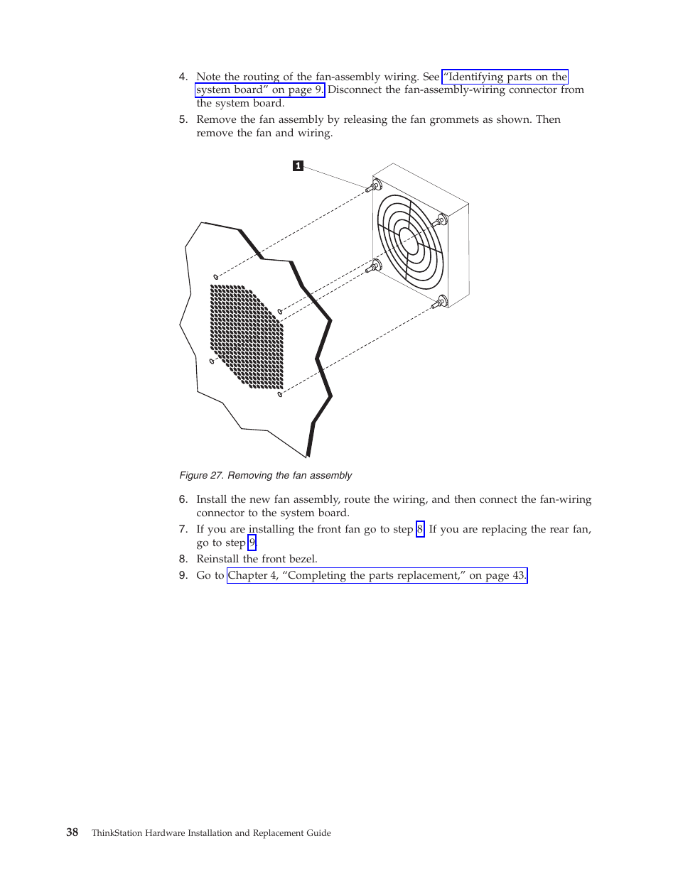 Removing, Assembly | Lenovo THINKSTATION S10 User Manual | Page 46 / 62