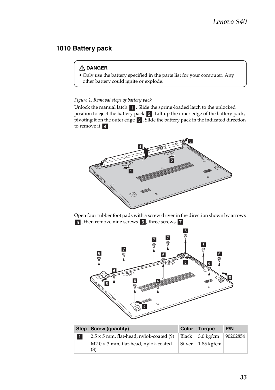 1010 battery pack, Lenovo s40 | Lenovo S40-70 Notebook User Manual | Page 37 / 81