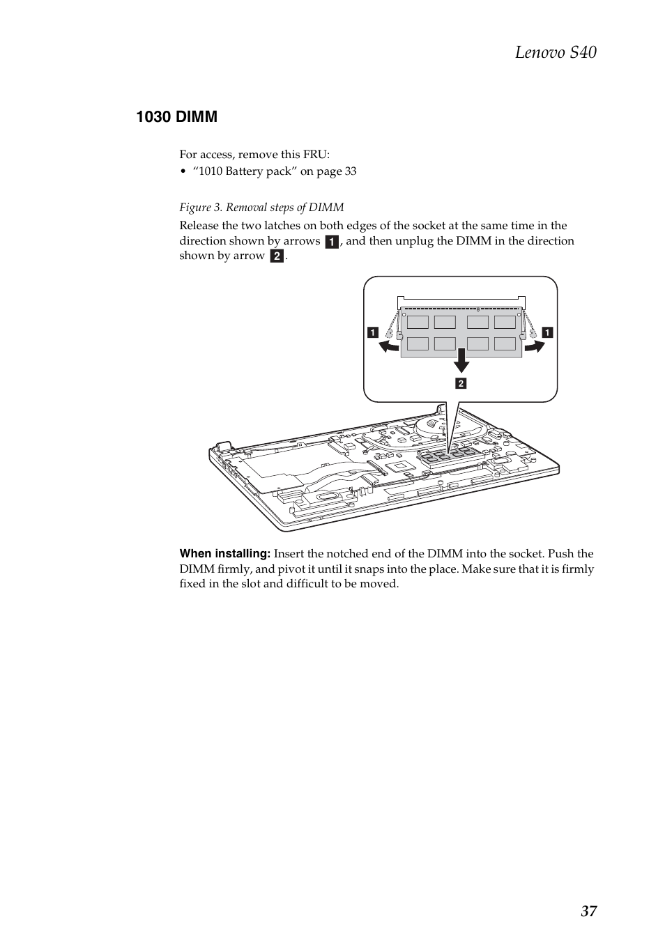 1030 dimm, Lenovo s40 | Lenovo S40-70 Notebook User Manual | Page 41 / 81