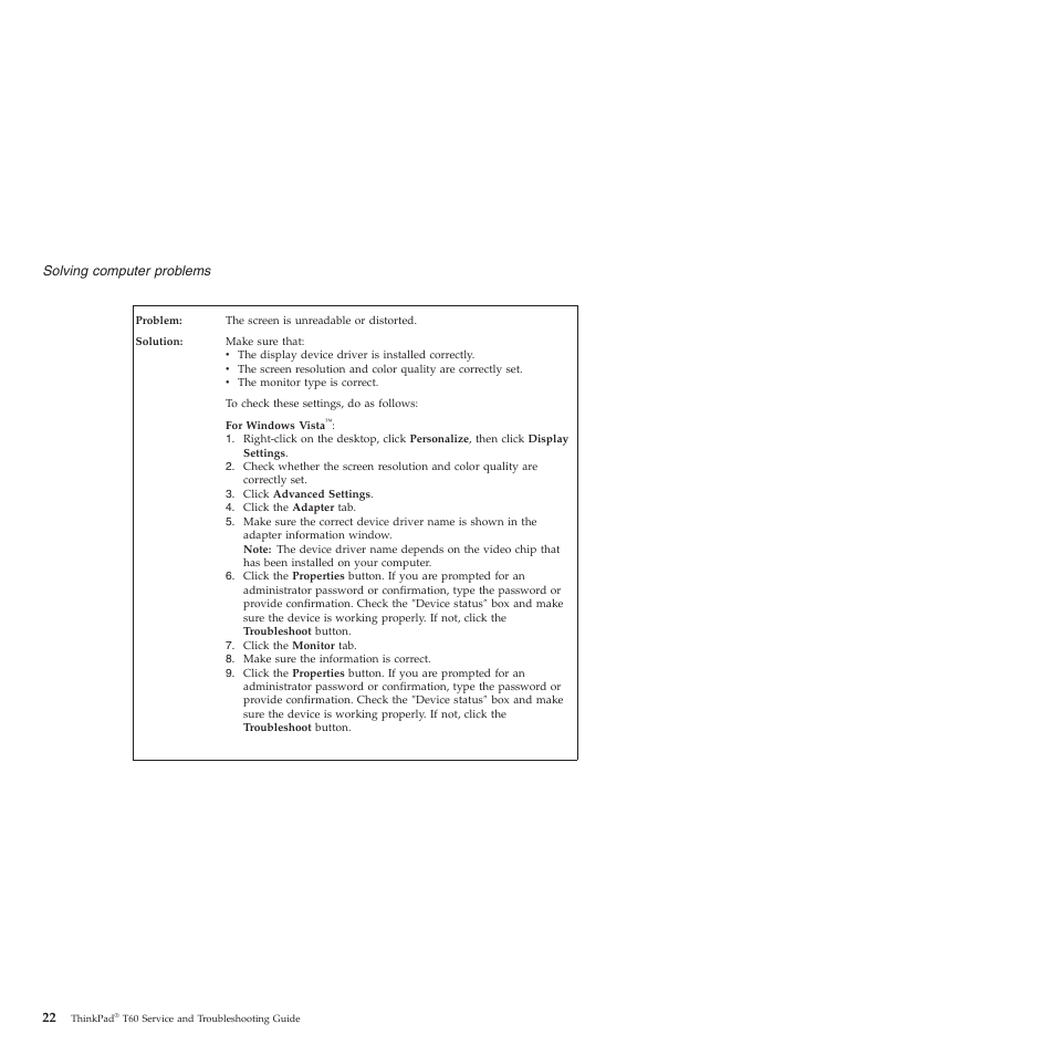 Lenovo ThinkPad T60p User Manual | Page 30 / 86