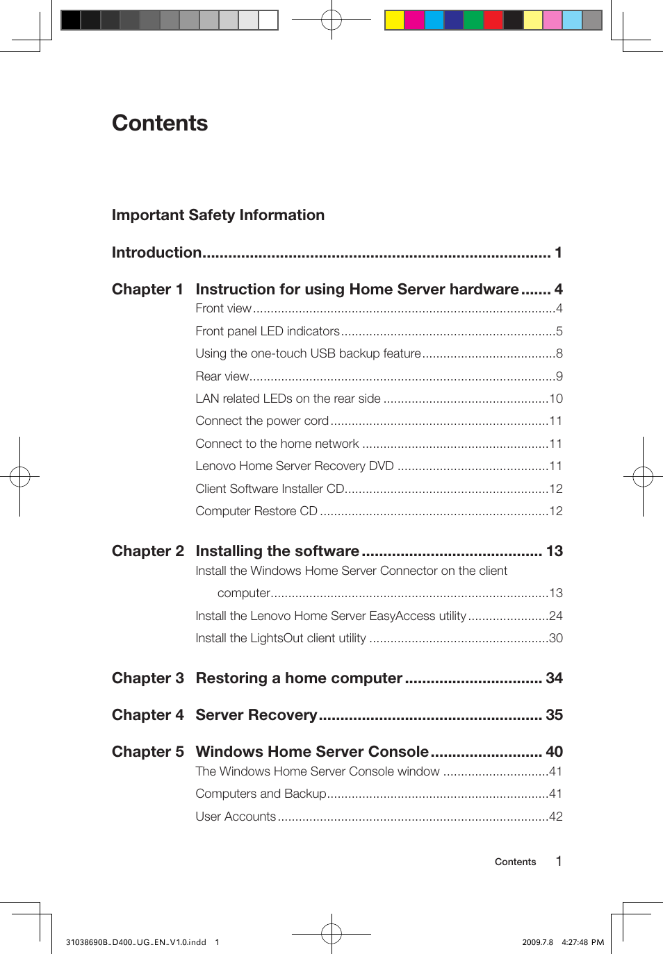 Lenovo D400 Desktop IdeaCentre User Manual | Page 4 / 65
