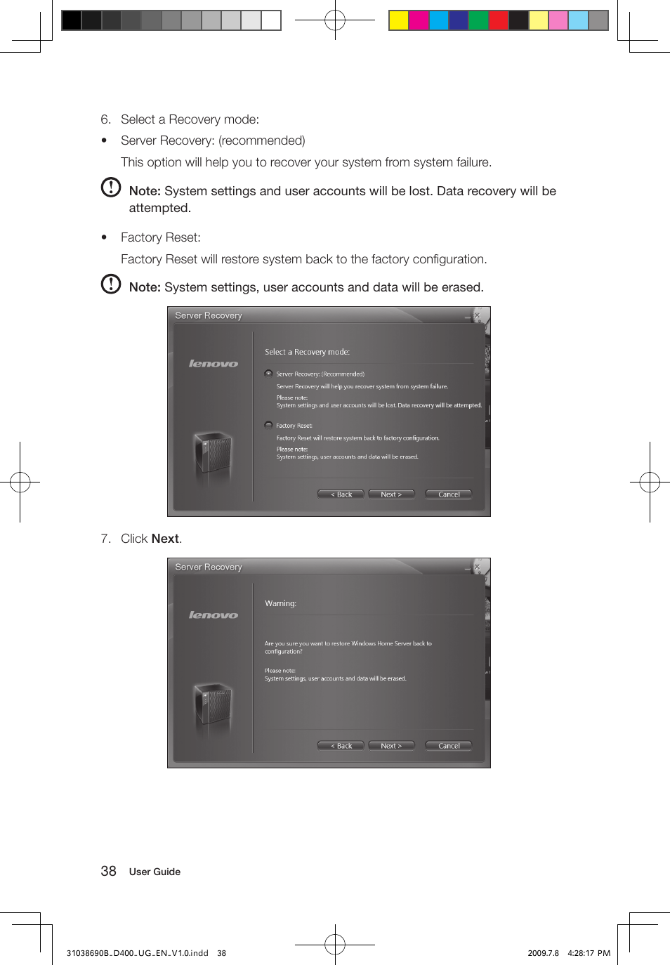 Lenovo D400 Desktop IdeaCentre User Manual | Page 43 / 65