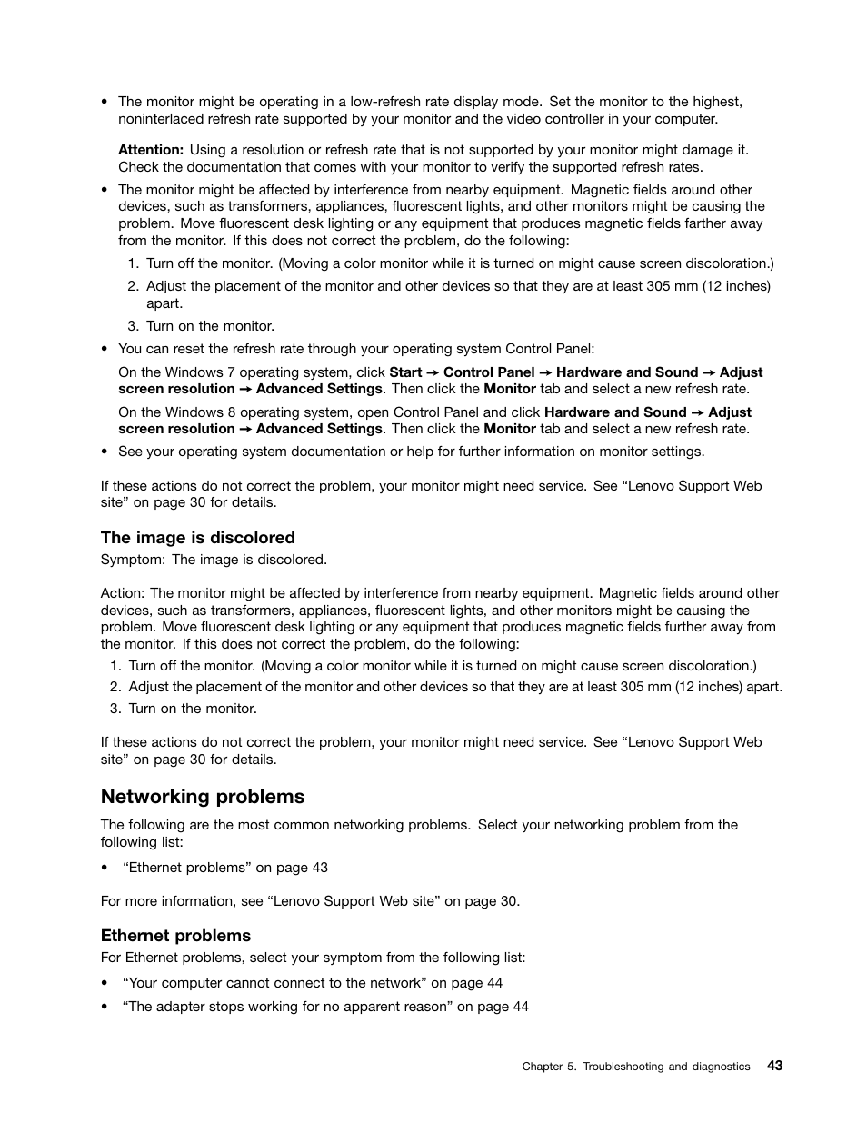 Networking problems | Lenovo H520e Desktop User Manual | Page 47 / 110
