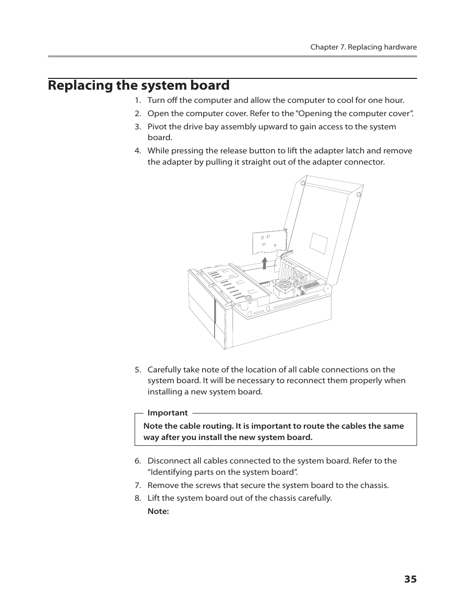 Replacing the system board | Lenovo IdeaCentre Q200 User Manual | Page 37 / 55