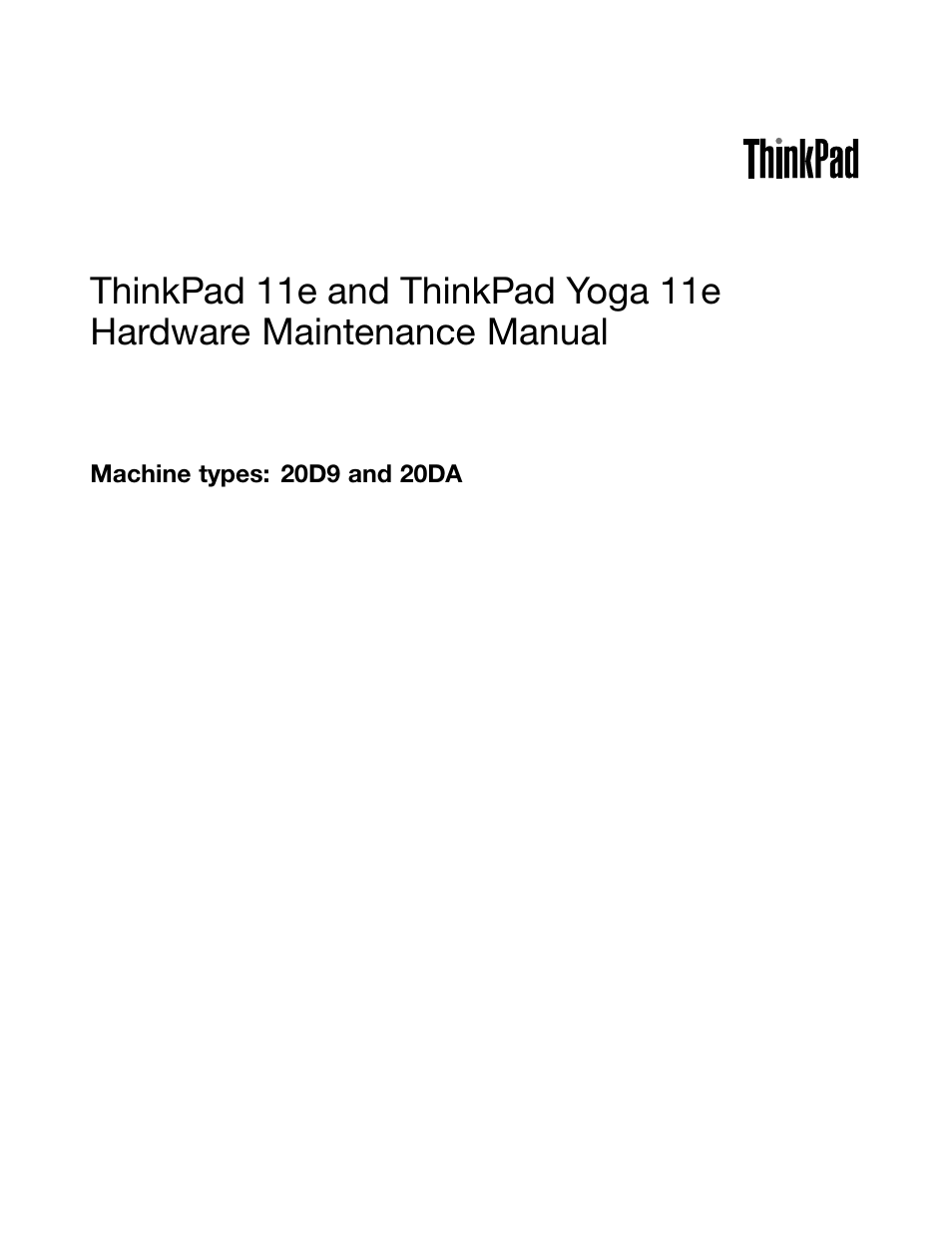 Lenovo ThinkPad 11e User Manual | 94 pages