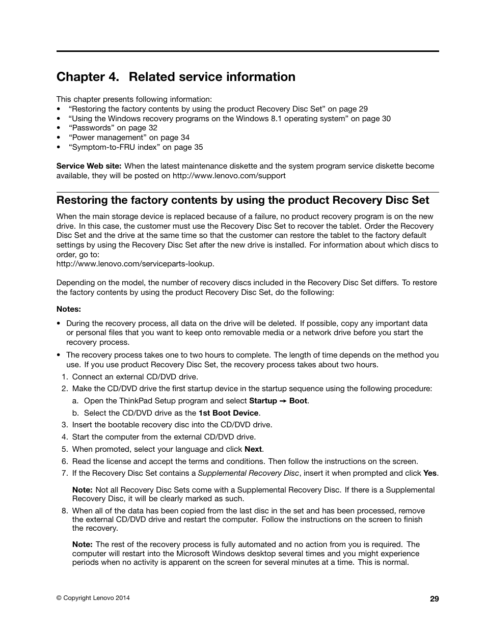 Chapter 4. related service information | Lenovo ThinkPad 11e User Manual | Page 35 / 94