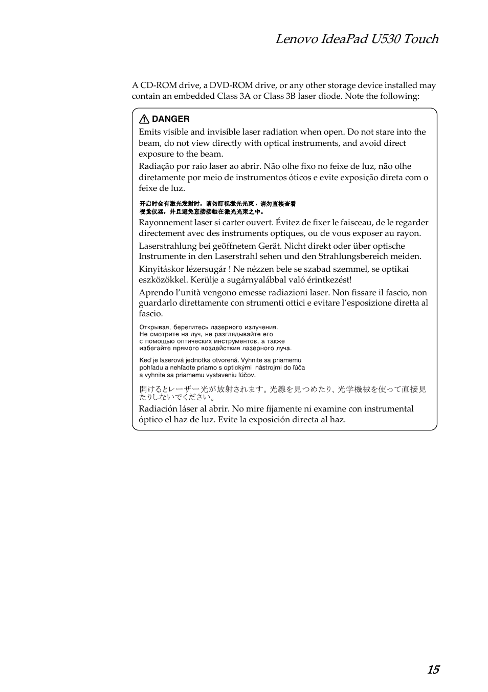 Lenovo ideapad u530 touch | Lenovo IdeaPad U530 Touch Notebook User Manual | Page 19 / 77