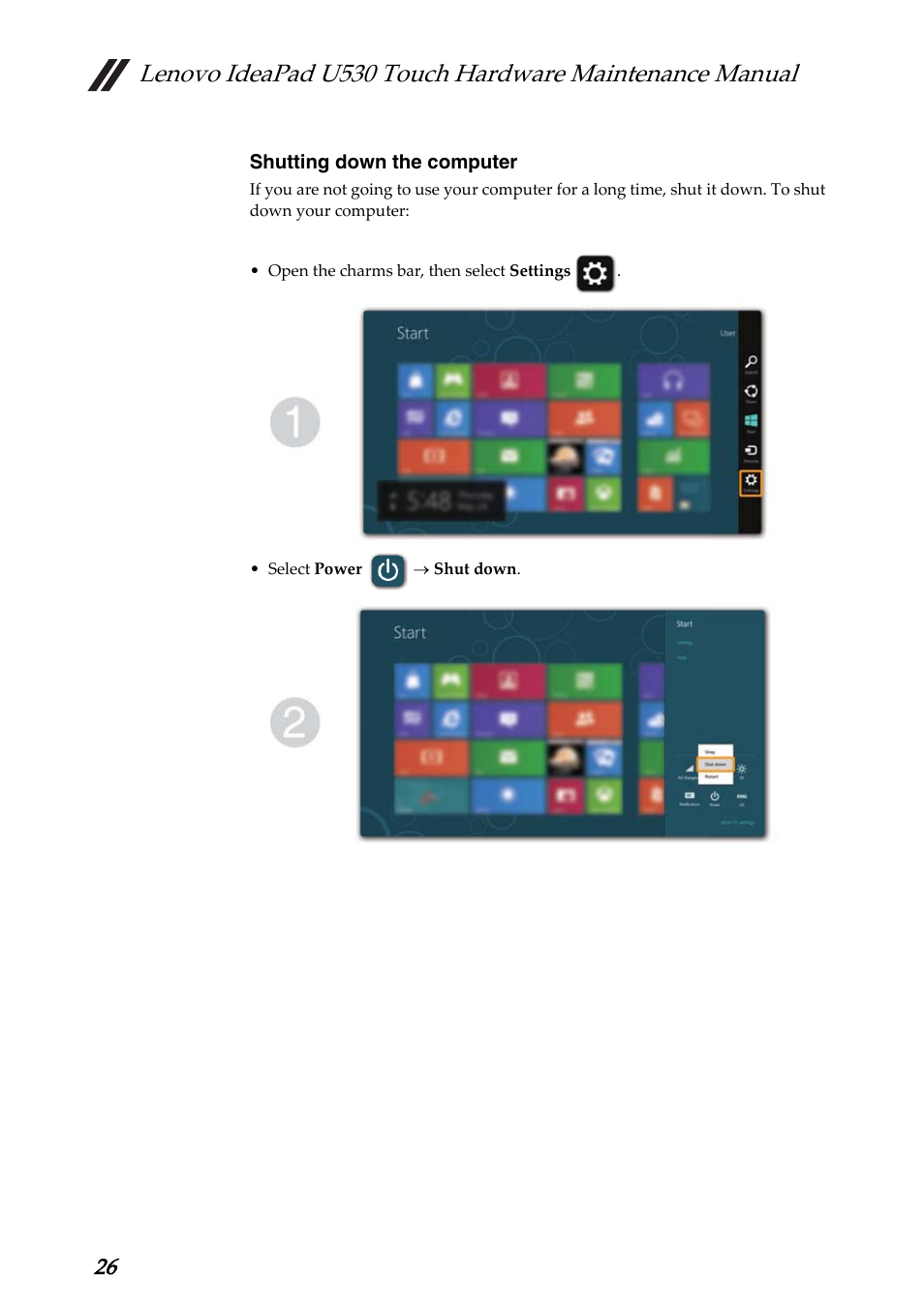 Lenovo IdeaPad U530 Touch Notebook User Manual | Page 30 / 77