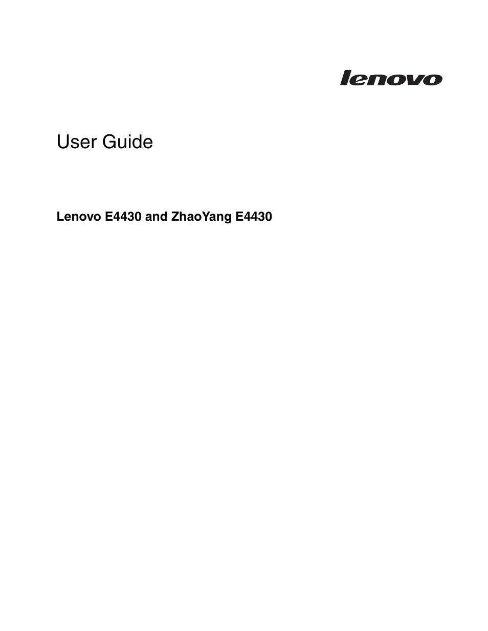 Lenovo E4430 User Manual | 76 pages
