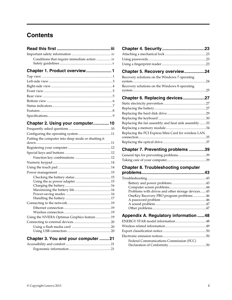 Lenovo E4430 User Manual | Page 3 / 76
