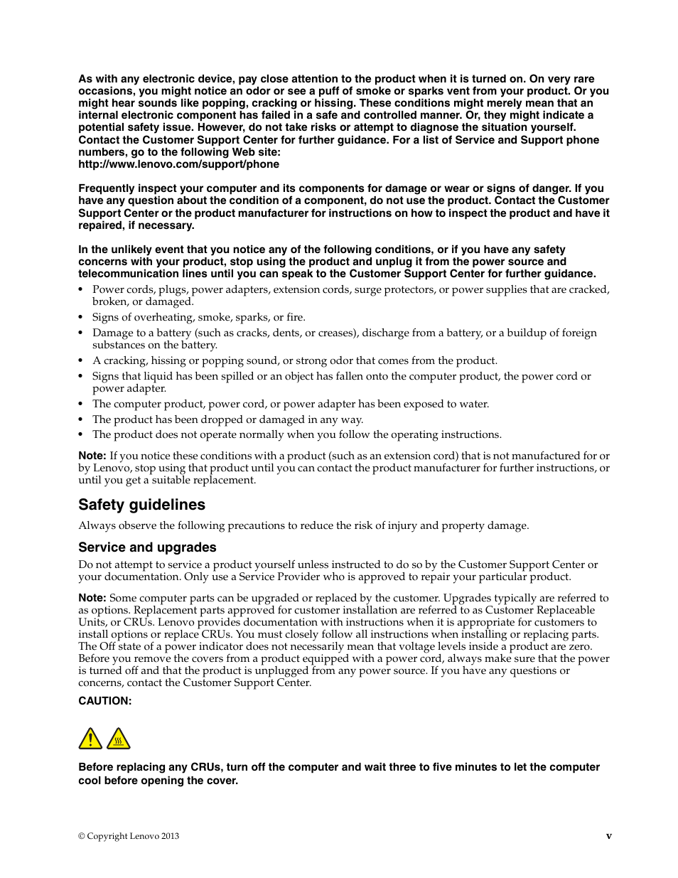 Safety guidelines | Lenovo E4430 User Manual | Page 7 / 76