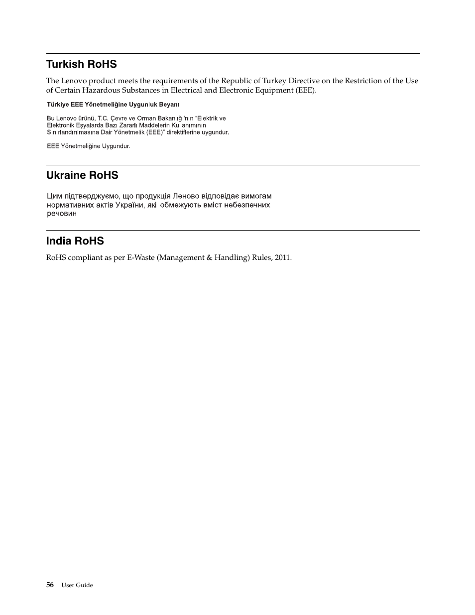 Turkish rohs, Ukraine rohs, India rohs | Turkish rohs ukraine rohs india rohs, Ukraine rohs india rohs | Lenovo E4430 User Manual | Page 70 / 76