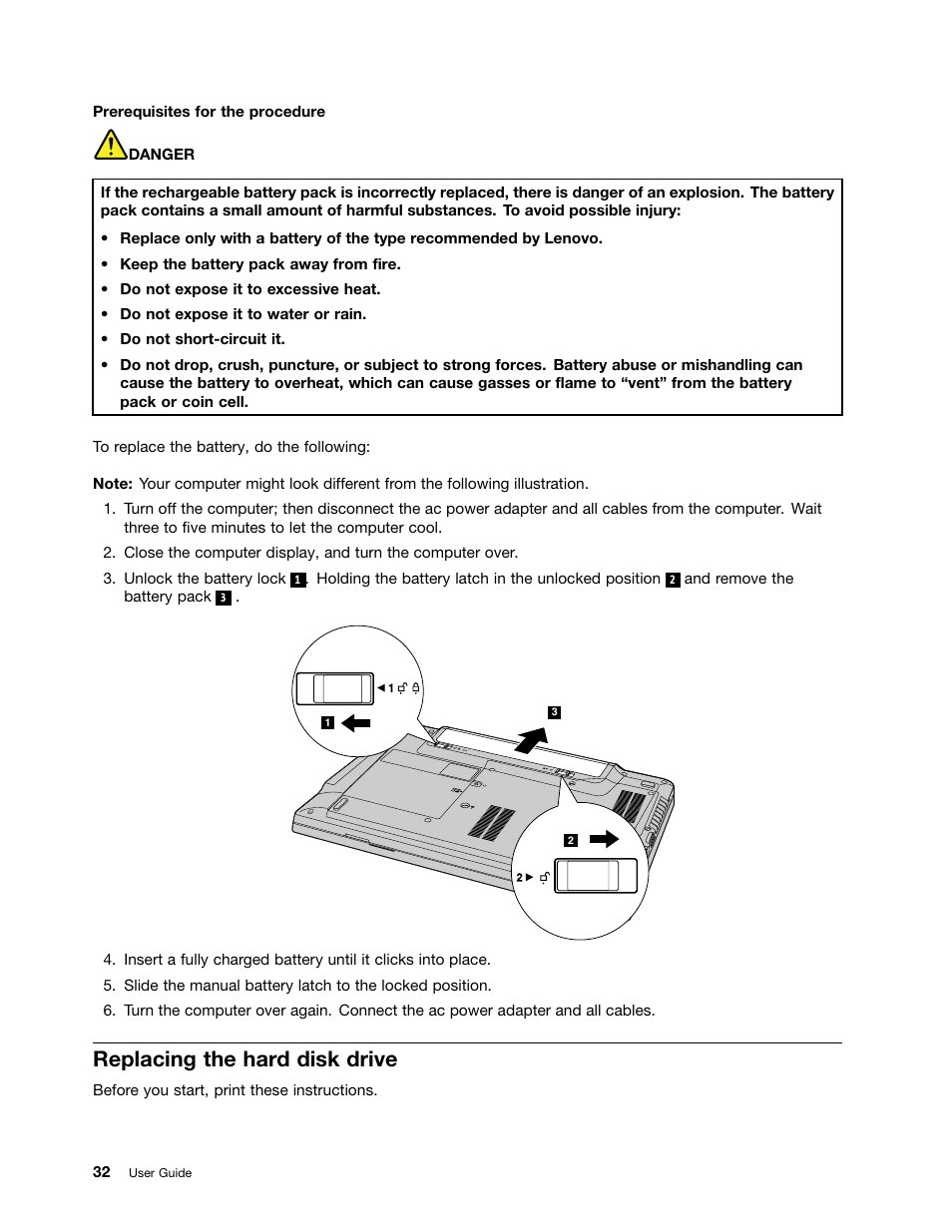 Replacing the hard disk drive | Lenovo E49 Notebook User Manual | Page 46 / 80
