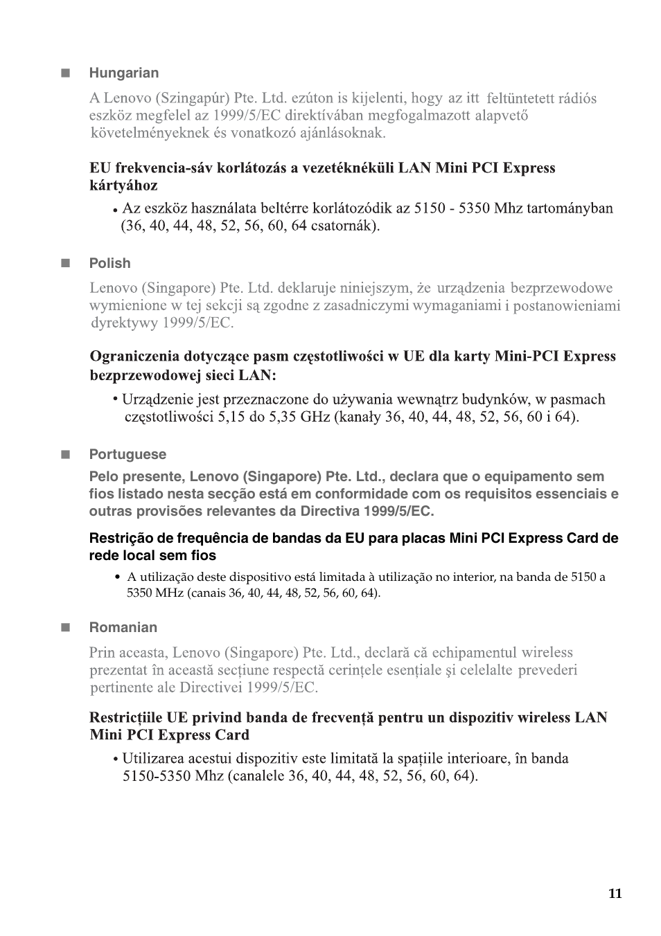 Lenovo IdeaPad Y400 Notebook User Manual | Page 11 / 38