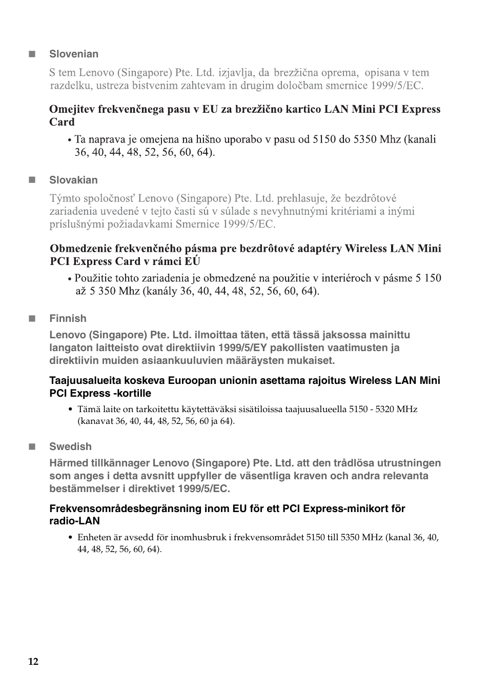 Lenovo IdeaPad Y400 Notebook User Manual | Page 12 / 38