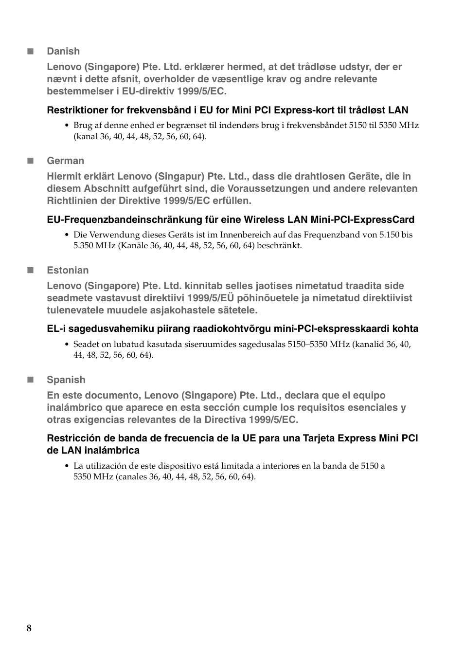 Lenovo IdeaPad Y400 Notebook User Manual | Page 8 / 38