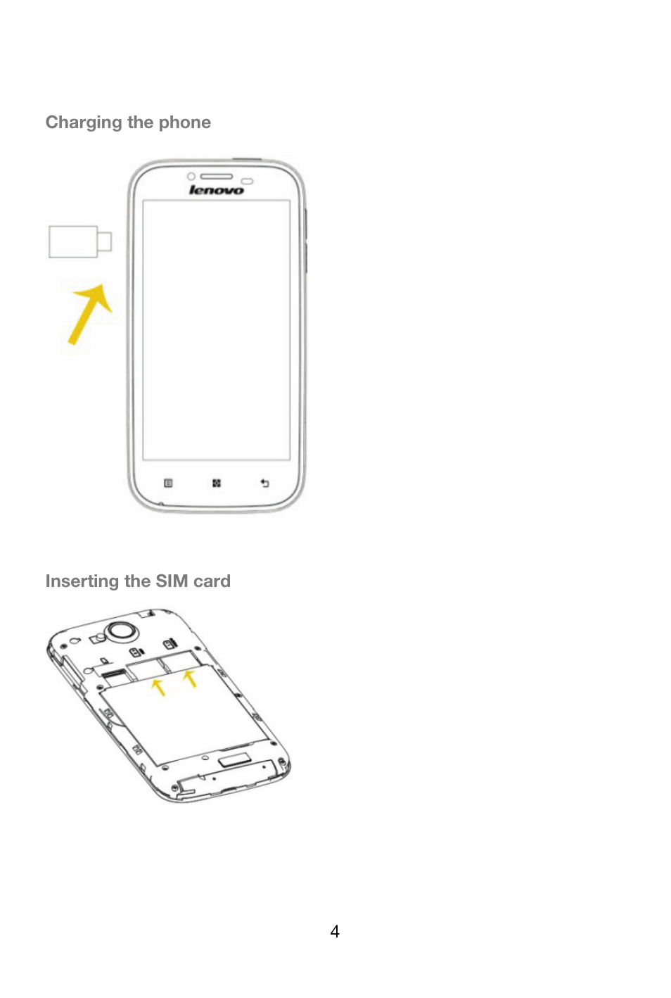 Lenovo A706 Smartphone User Manual | Page 4 / 27