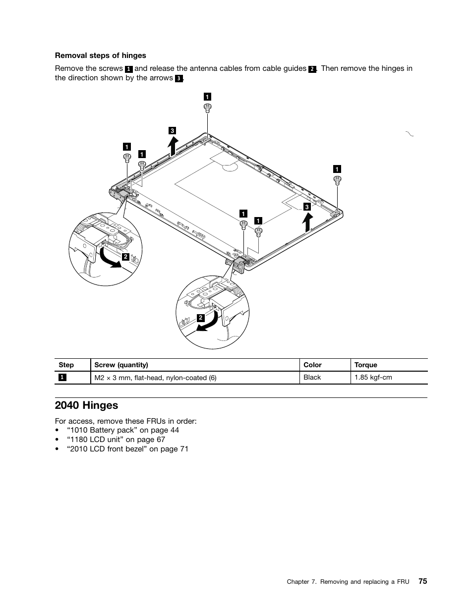 2040 hinges | Lenovo K49 Notebook User Manual | Page 81 / 100