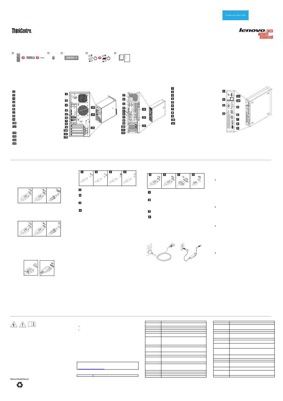 Lenovo ThinkCentre M93 User Manual | 2 pages