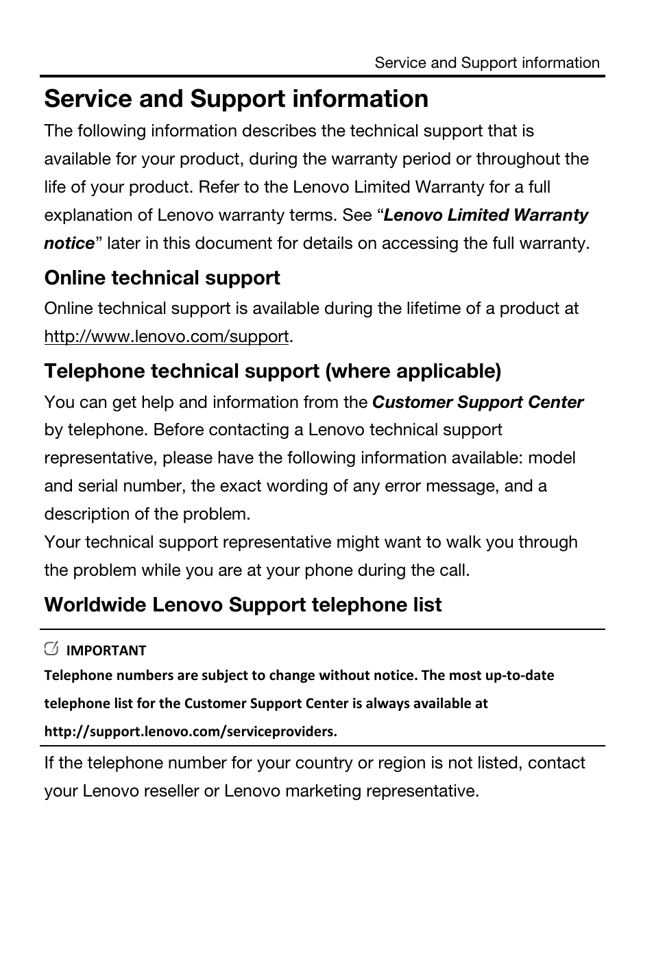 Service and support information | Lenovo A516 Smartphone User Manual | Page 11 / 20