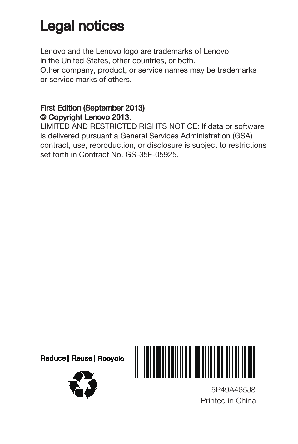 Legal notices | Lenovo A516 Smartphone User Manual | Page 20 / 20