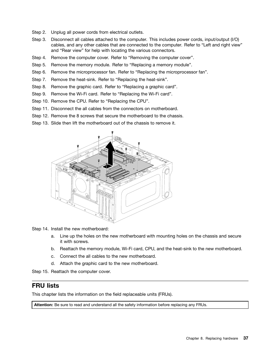 Fru lists | Lenovo K450e Desktop User Manual | Page 41 / 49