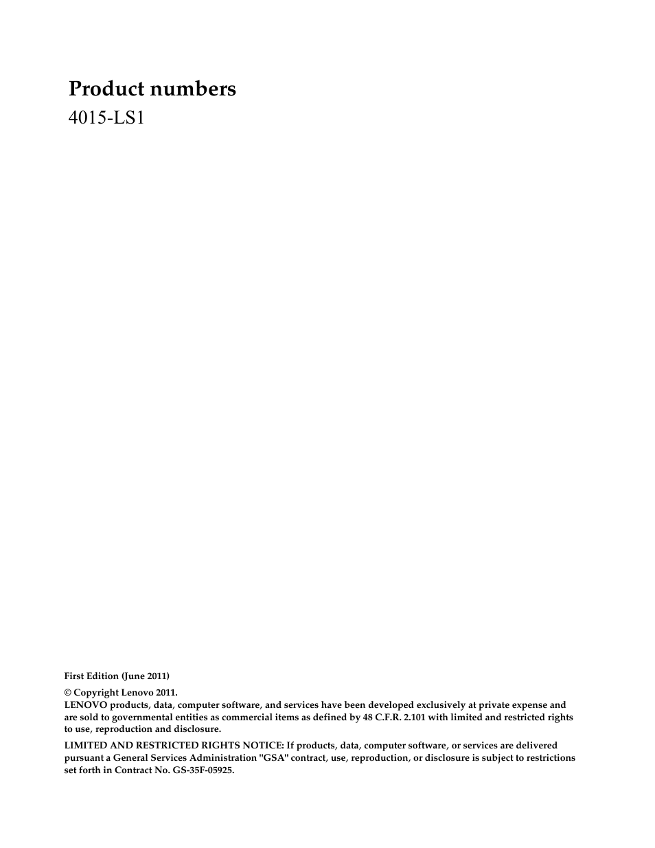 Product numbers | Lenovo LS2421p Wide 23.6in Flat Panel Monitor User Manual | Page 2 / 35