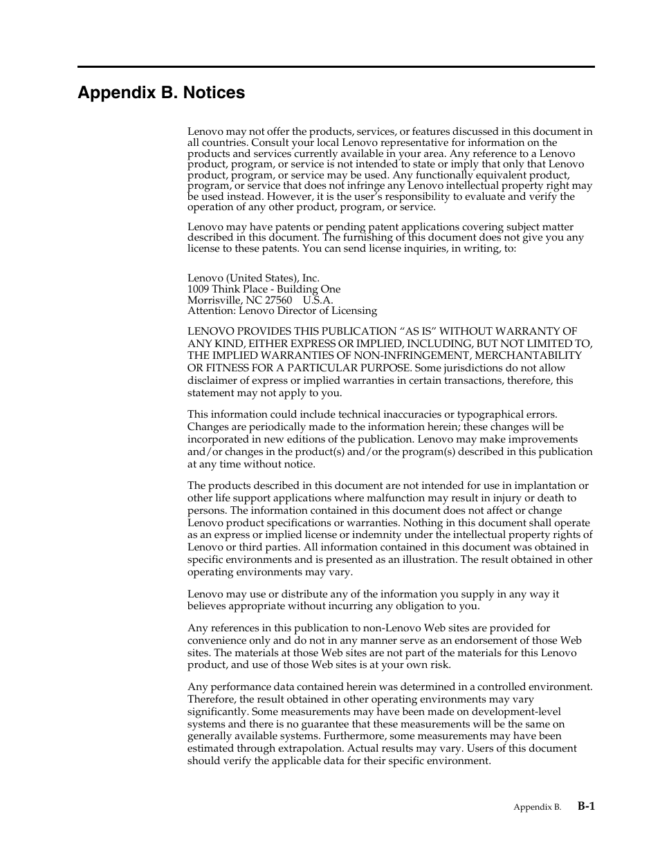 Appendix b. notices, Appendix b | Lenovo LS2421p Wide 23.6in Flat Panel Monitor User Manual | Page 33 / 35