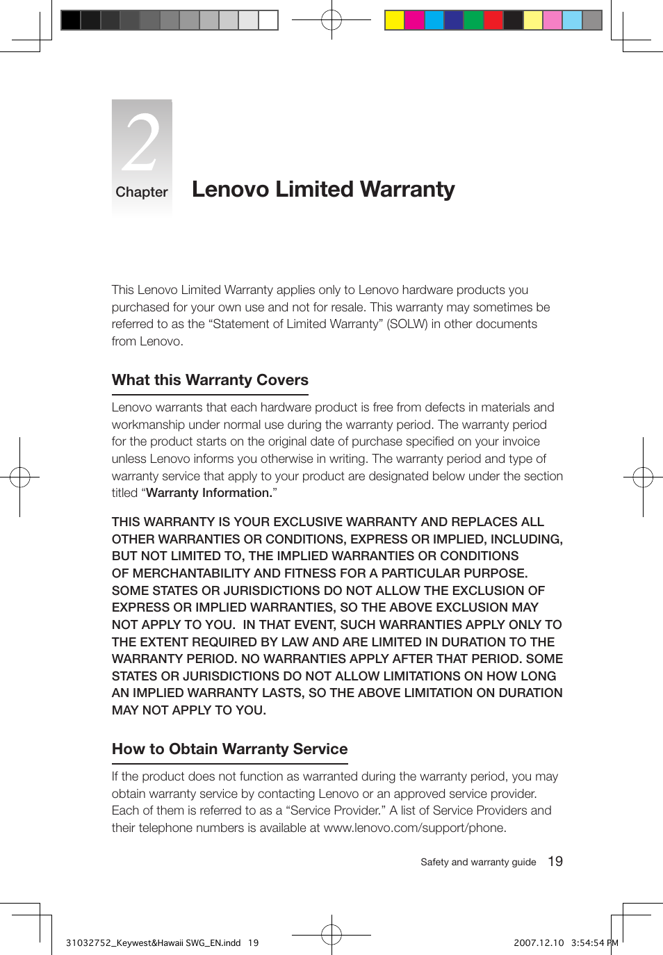 Lenovo limited warranty | Lenovo IdeaCentre Q200 User Manual | Page 22 / 35