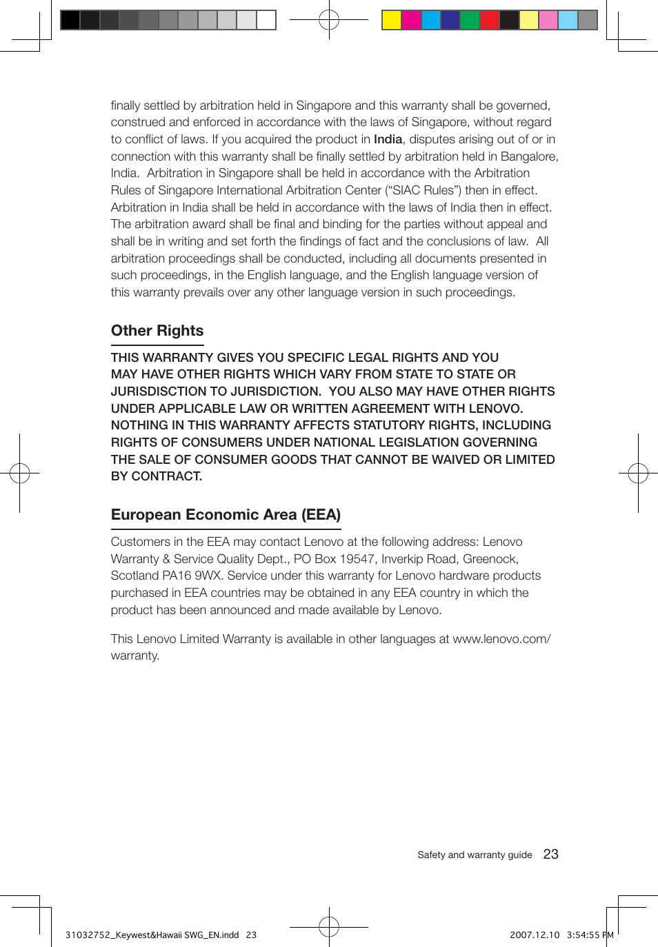 Other rights, European economic area (eea) | Lenovo IdeaCentre Q200 User Manual | Page 26 / 35