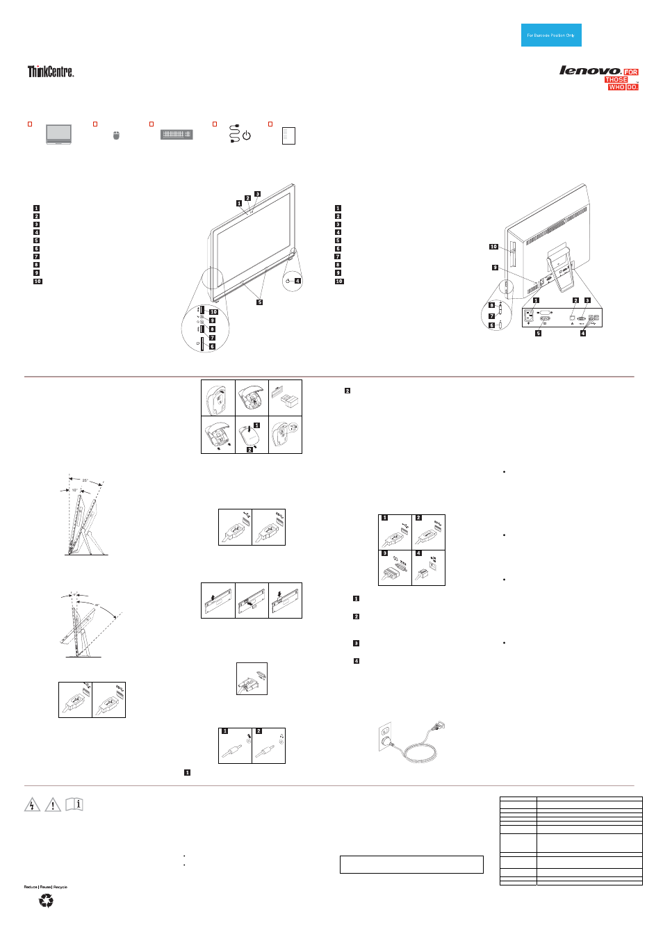 Lenovo ThinkCentre E73z User Manual | 2 pages