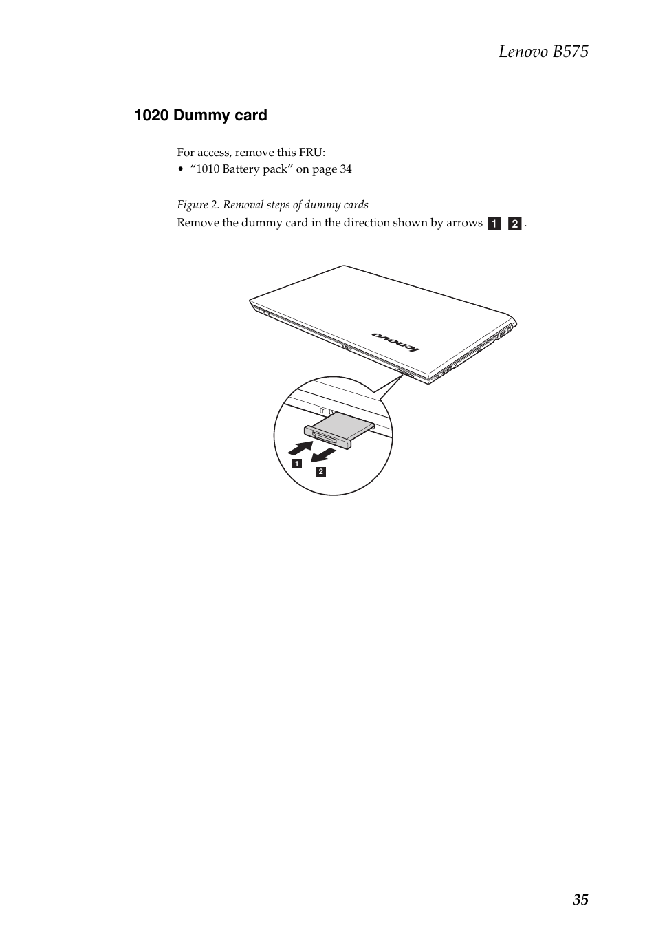 1020 dummy card, Lenovo b575 | Lenovo B575 Notebook User Manual | Page 39 / 86