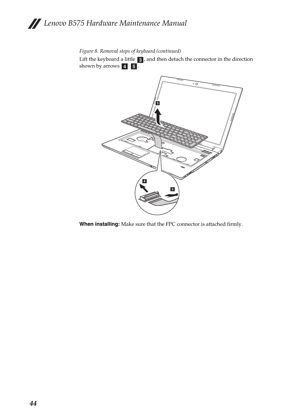 Lenovo b575 hardware maintenance manual | Lenovo B575 Notebook User Manual | Page 48 / 86