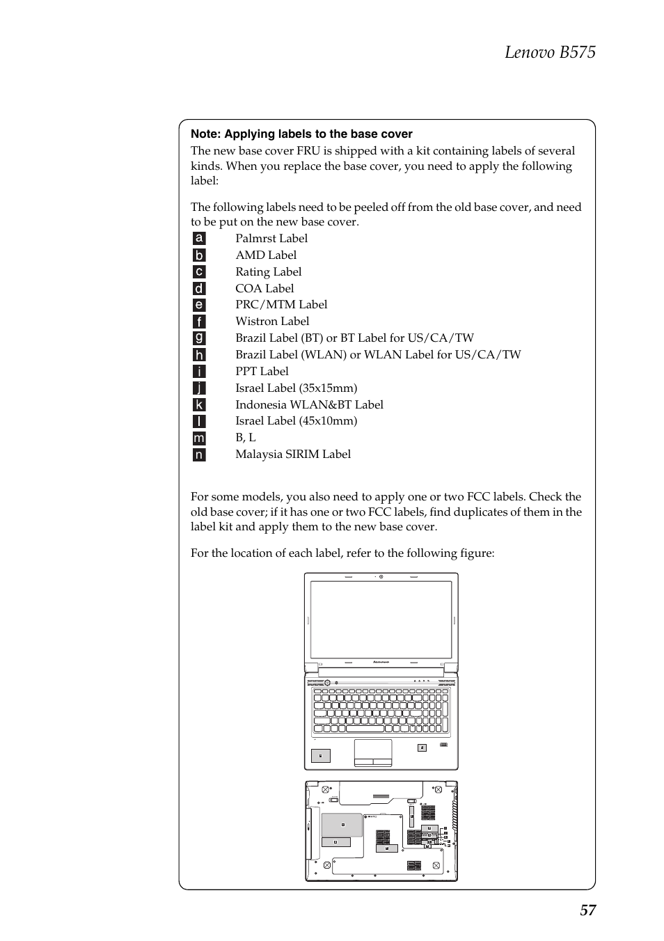 Lenovo b575 | Lenovo B575 Notebook User Manual | Page 61 / 86