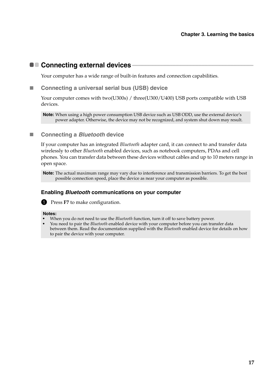 Connecting external devices | Lenovo IdeaPad U400 User Manual | Page 21 / 31