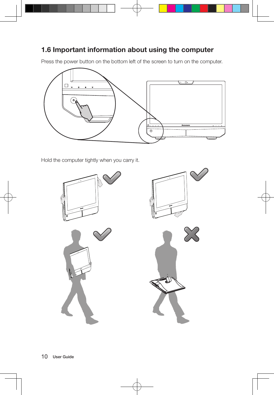6 important information about using the computer | Lenovo IdeaCentre B320 User Manual | Page 15 / 53