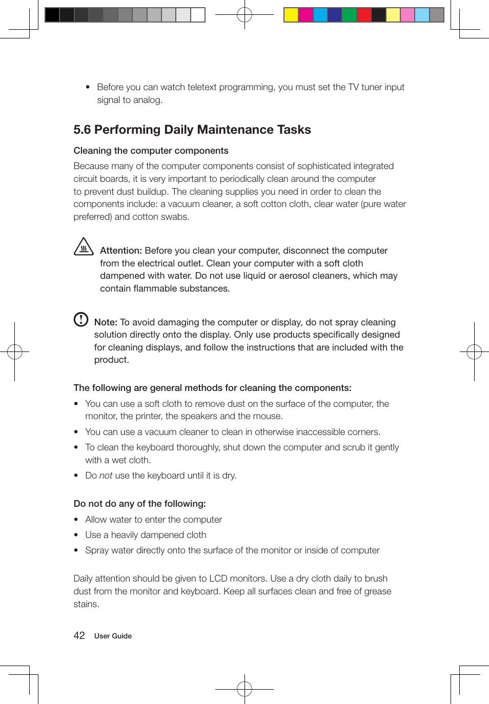 6 performing daily maintenance tasks | Lenovo IdeaCentre B320 User Manual | Page 47 / 53