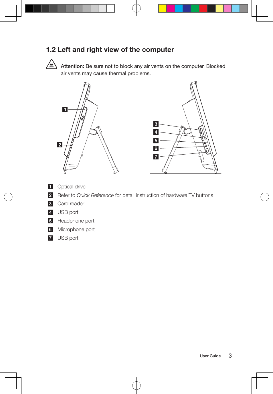 2 left and right view of the computer | Lenovo IdeaCentre B320 User Manual | Page 8 / 53