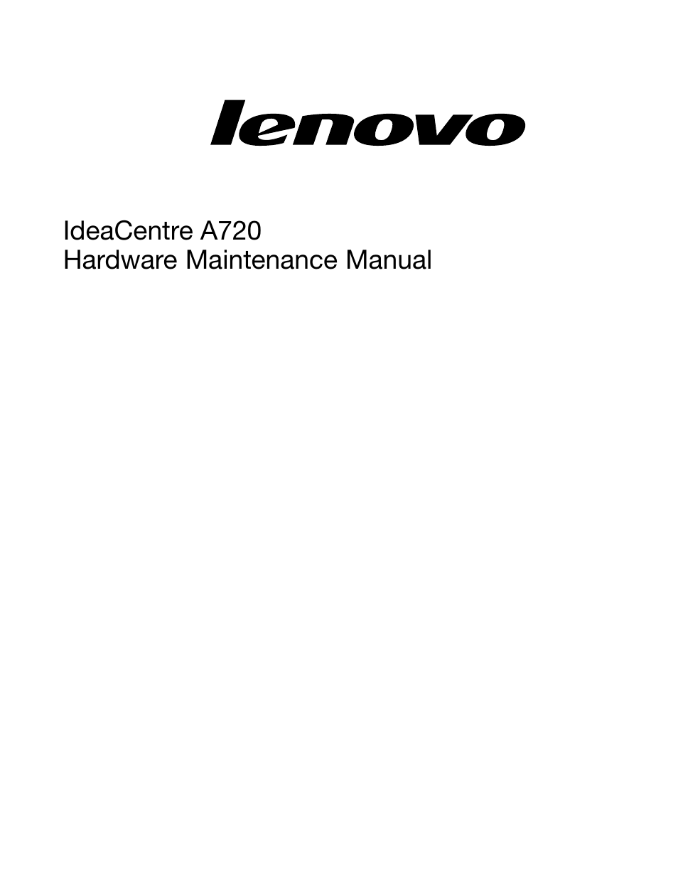 Lenovo IdeaCentre A720 User Manual | Page 3 / 75