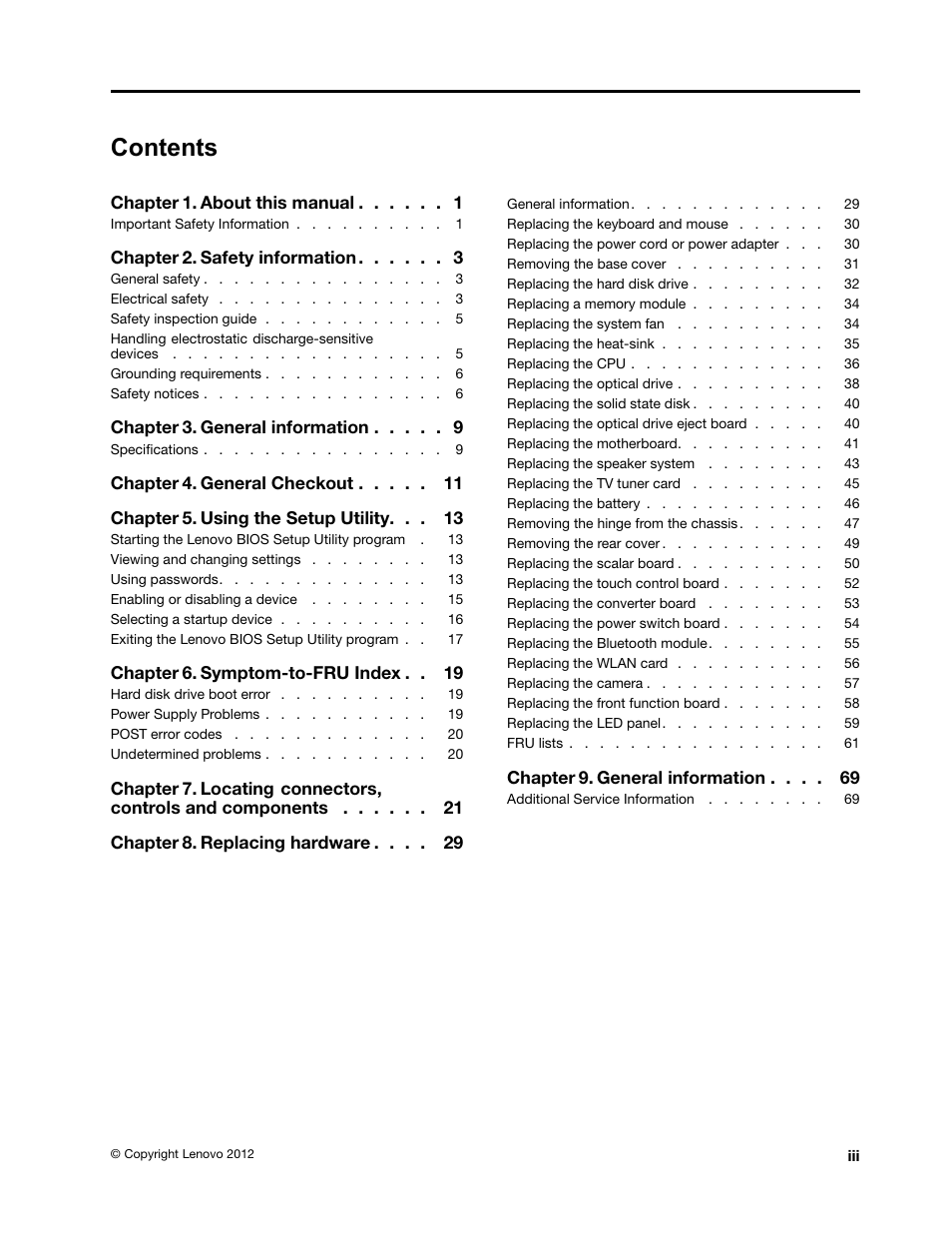 Lenovo IdeaCentre A720 User Manual | Page 5 / 75