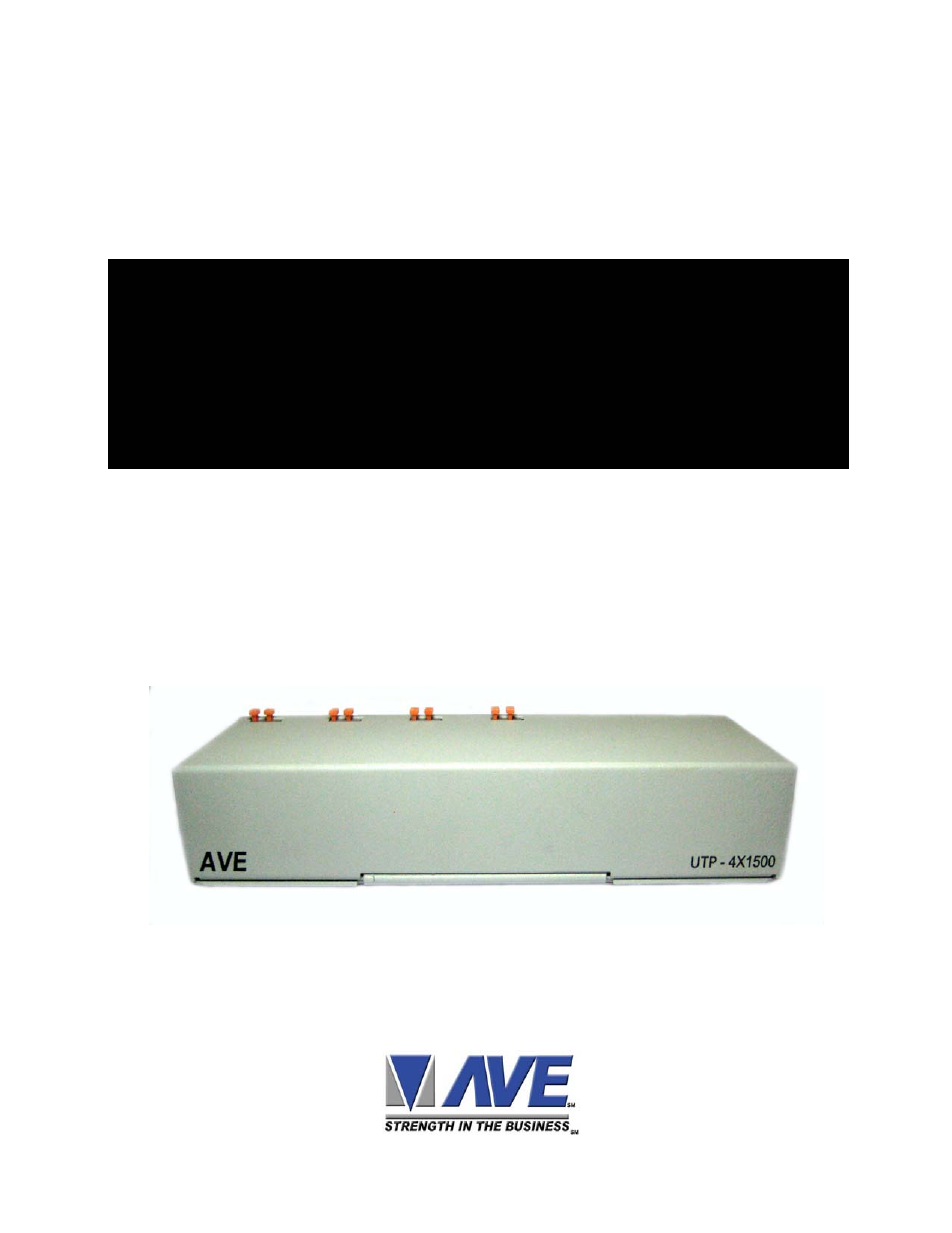 AVE TwistPlex UTP 4X1500 User Manual | 4 pages