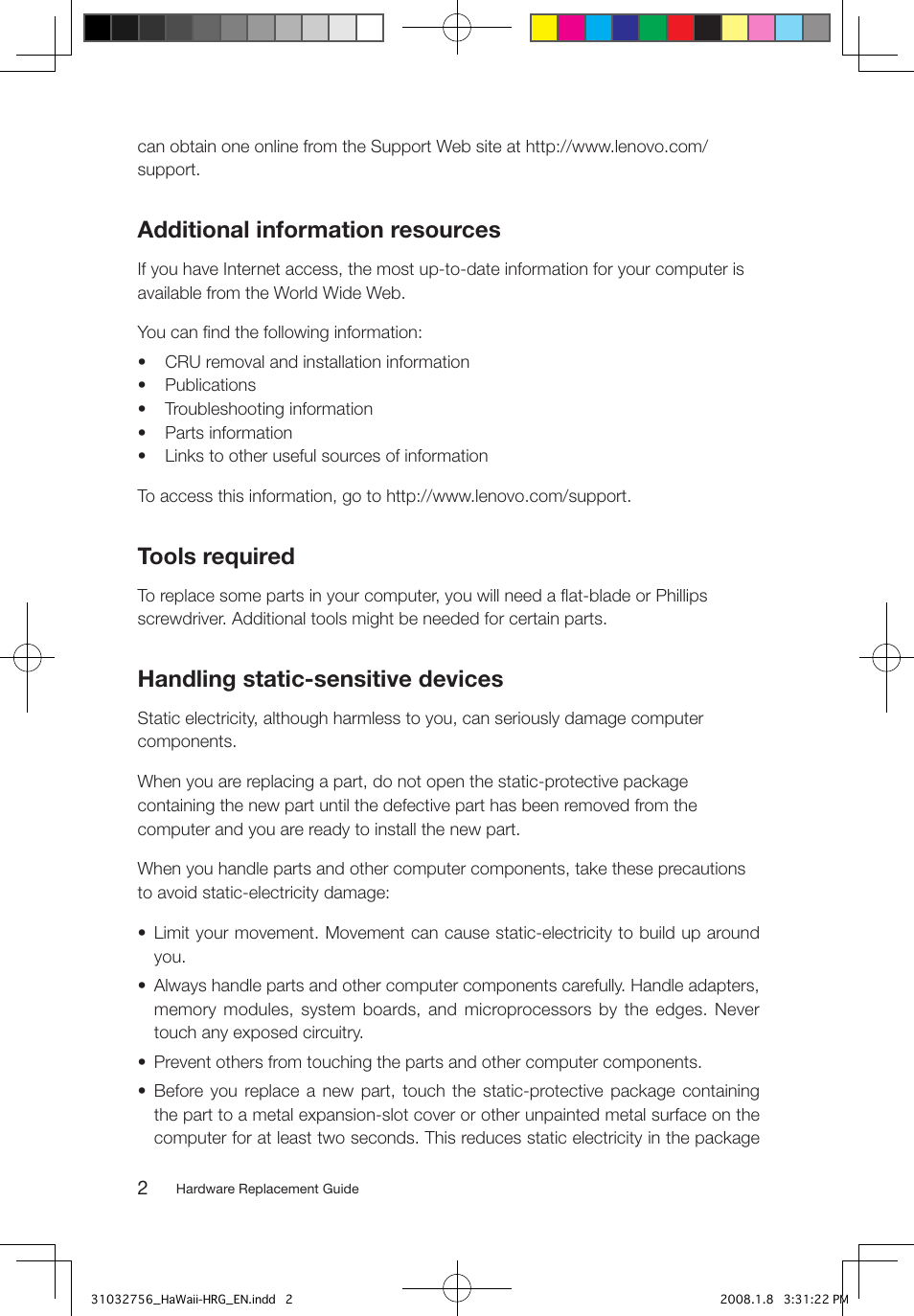 Additional information resources, Tools required, Handling static-sensitive devices | Lenovo IdeaCentre Q200 User Manual | Page 5 / 41