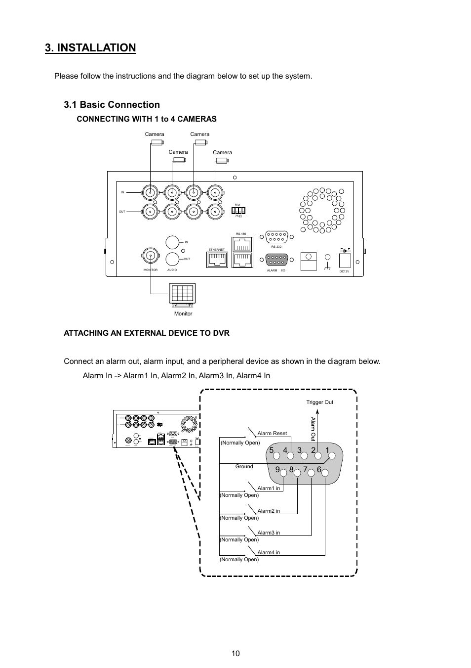 Installation, 1 basic connection | AVE MV DR4000 User Manual | Page 12 / 87