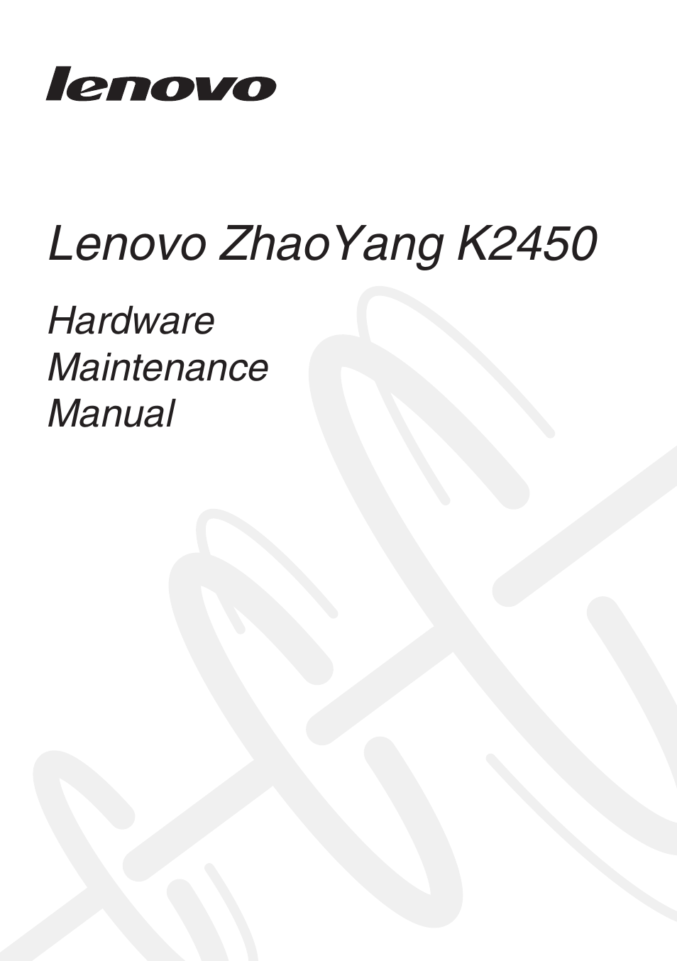 Lenovo K2450 Notebook User Manual | 83 pages