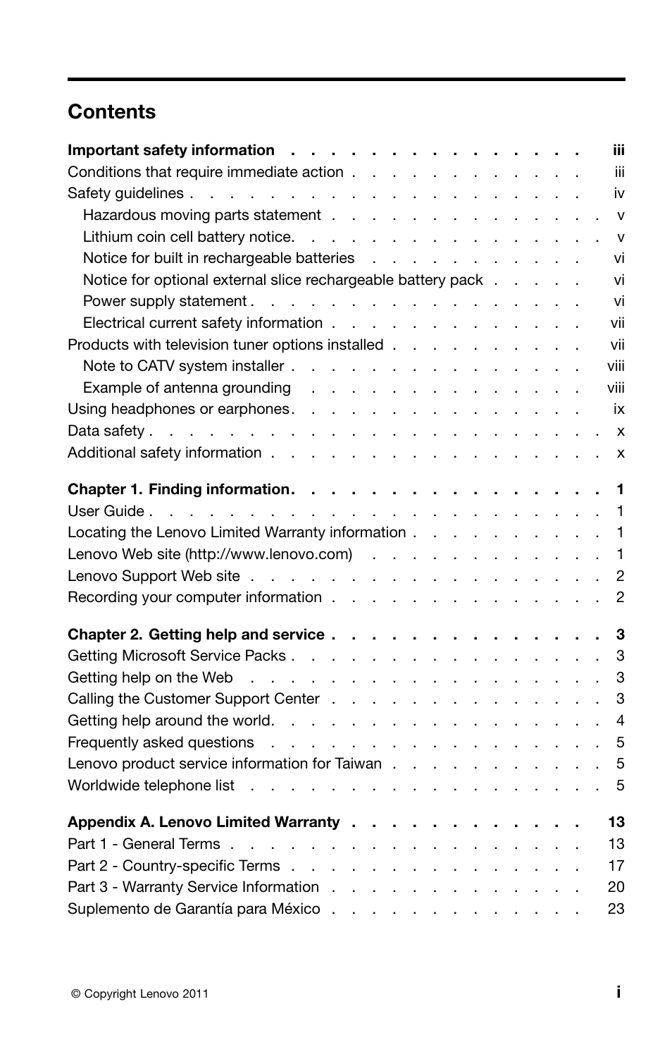 Lenovo ThinkPad X1 User Manual | Page 3 / 50